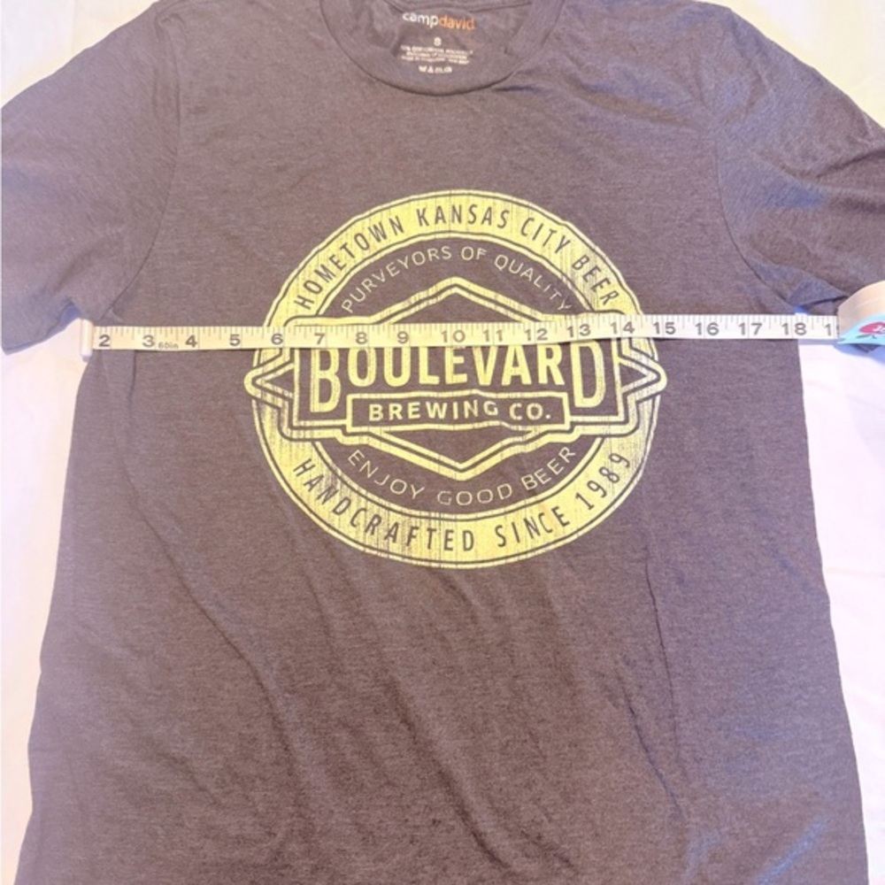 Boulevard Brewing Co. Classic Logo T-Shirt by Camp David – Dark Grey | NWOT | S - Picture 5 of 8